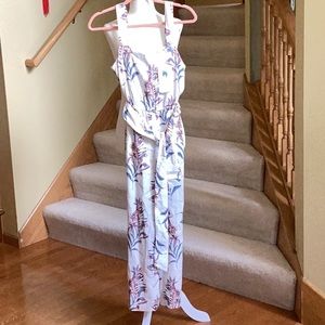 NWT Linen Floral Jumpsuit